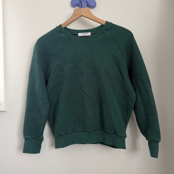 perfectwhitetee Sweaters - perfectwhitetee XS Thom French Fleece Shrunken Pullover Crew Neck Evergreen